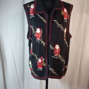 Design originals zip up Christmas vest size large